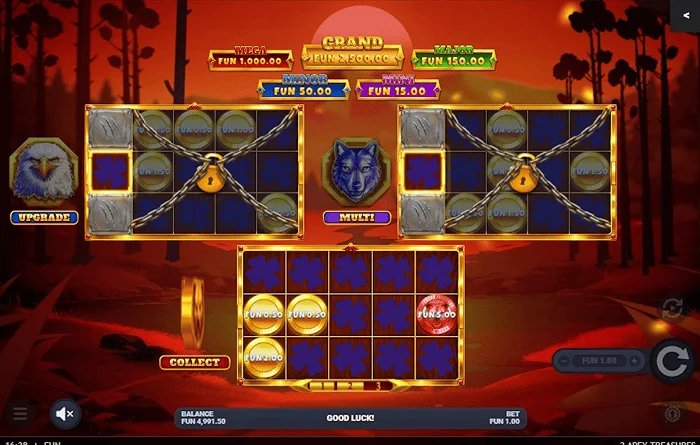 3 Apex Treasures - Hold & Win pokrenut ekran sa tablom vuka